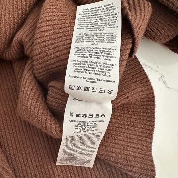 Selected Femme brown sweater ribbed SZ XL - Picture 4 of 4